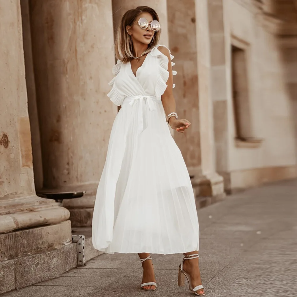 Sophie | Élégante Robe Longue Été avec Volants 1