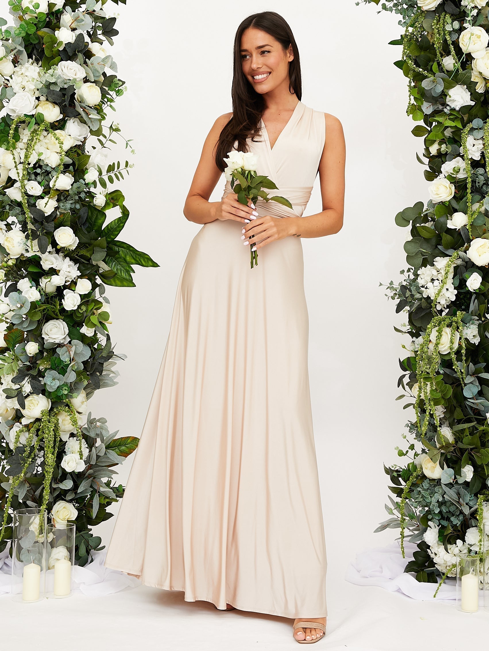 Sophie | Élégante Robe Longue Femme Multicolore Modulable 0