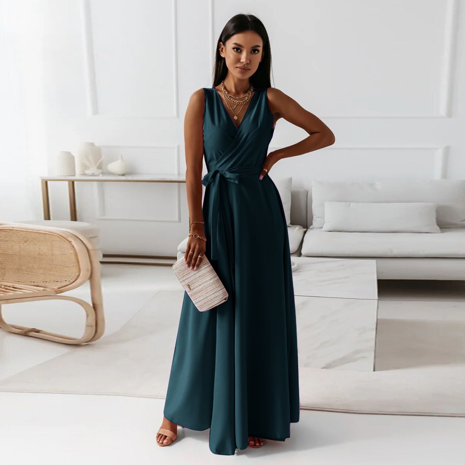 Sophie | Élégante Robe Longue Femme Portefeuille pour Soirée 1