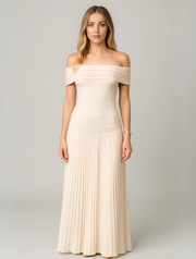 Sophie | Élégante Robe Longue Plissée Femme Pour Soirée 0
