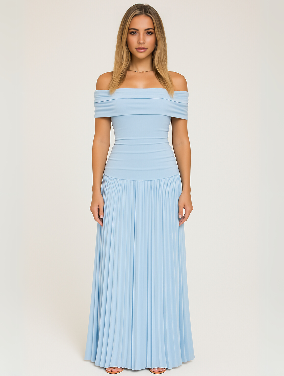 Sophie | Élégante Robe Longue Plissée Femme Pour Soirée 4