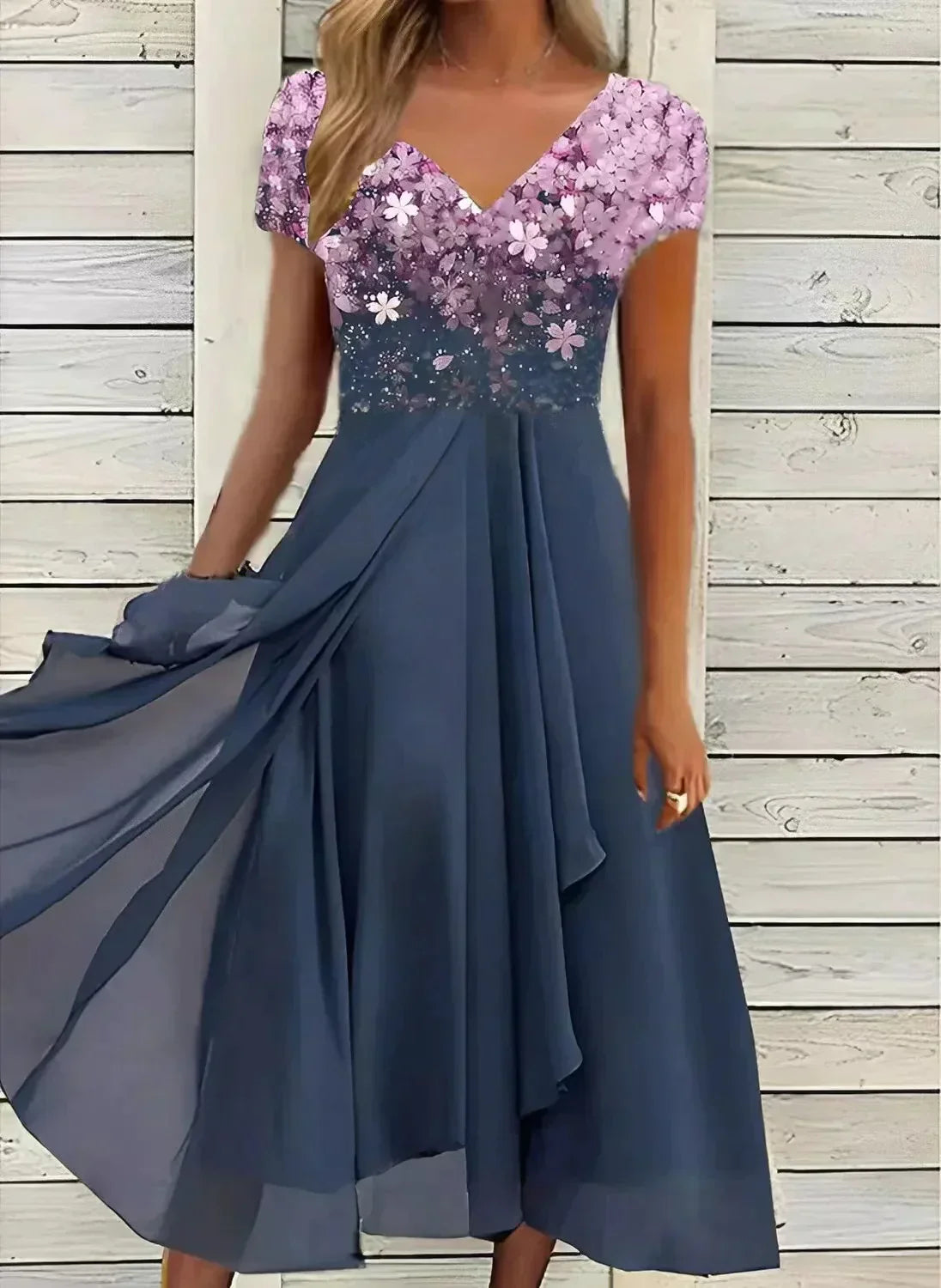 Sophie | Élégante Robe Midi Fleurie Chic Femme 3