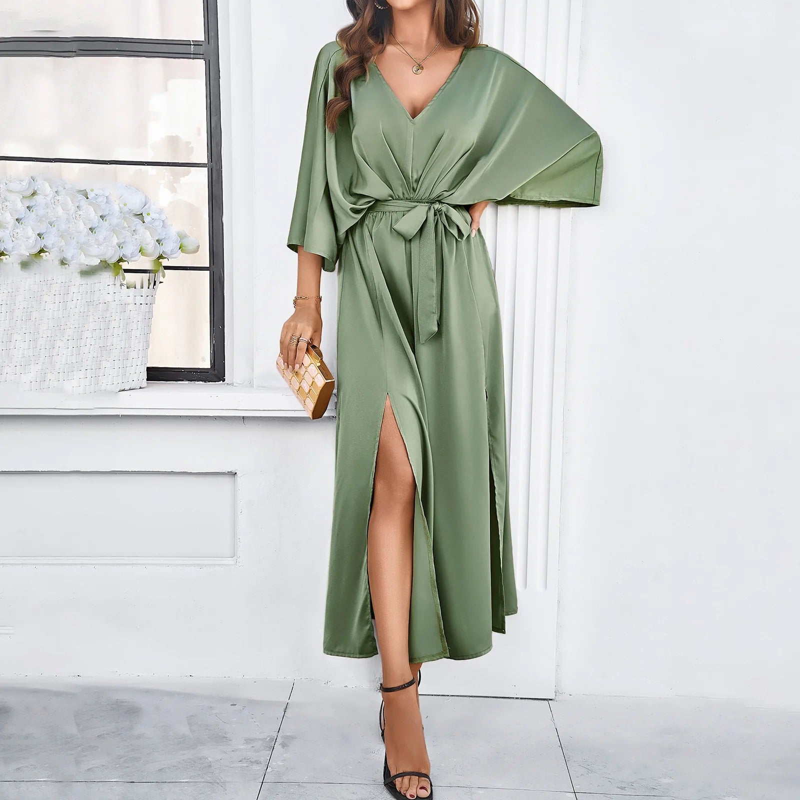 Sophie | Élégante Robe Printemps Femme à Décolleté en V 1