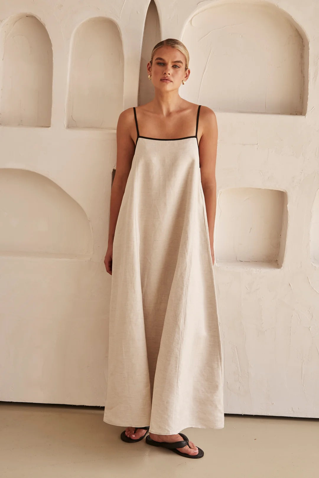 Sophie | Élégante Robe d'Été Longue Chic à Bretelles Spaghetti 0