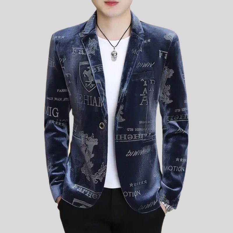 Veste-Blazer-Velour-Homme