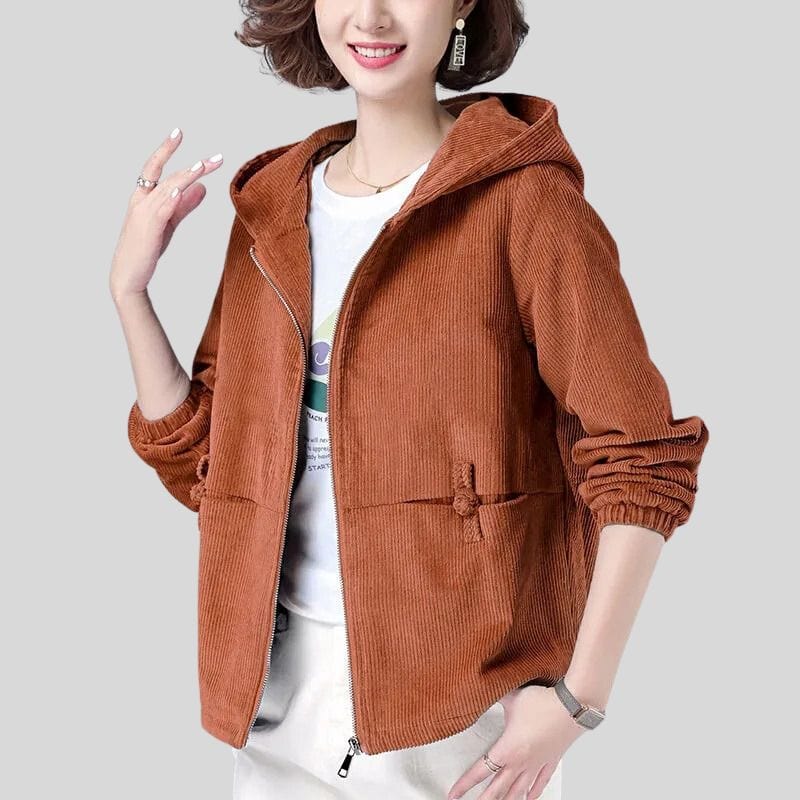 Veste-Capuche-Velours-Femme