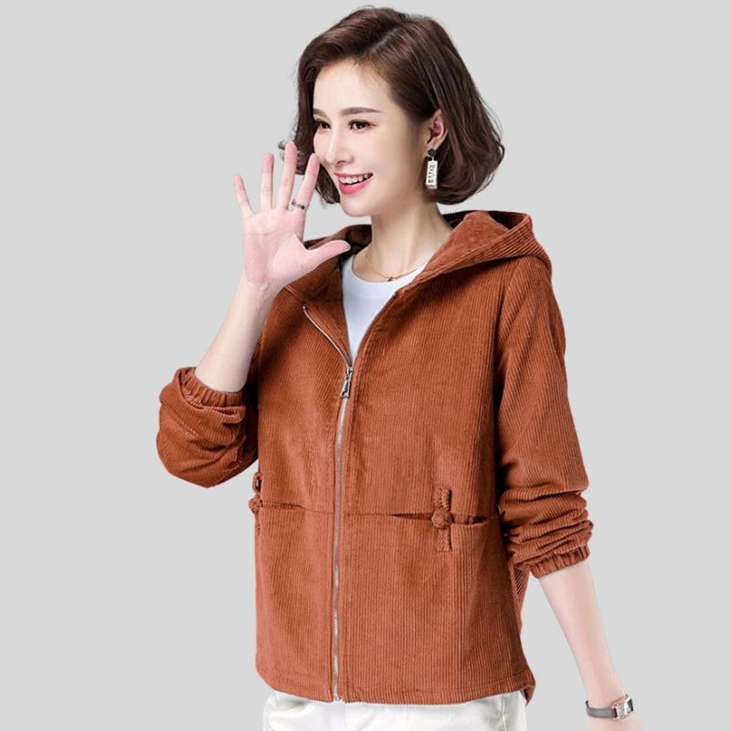 Veste-Capuche-Velours-Femme