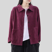 Veste-Chemise-Velours-Femme
