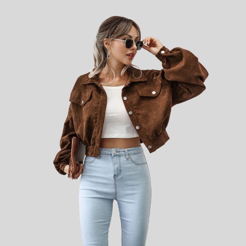 Veste-Femme-Velour-Cotelé