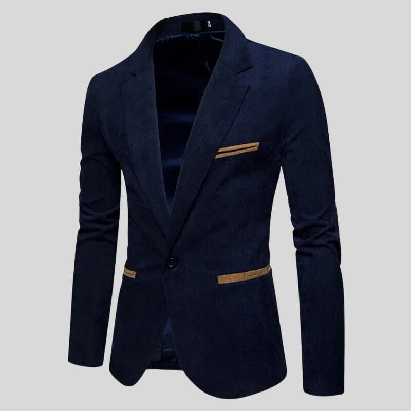 Veste-Homme-Velour-Bleu-Marine