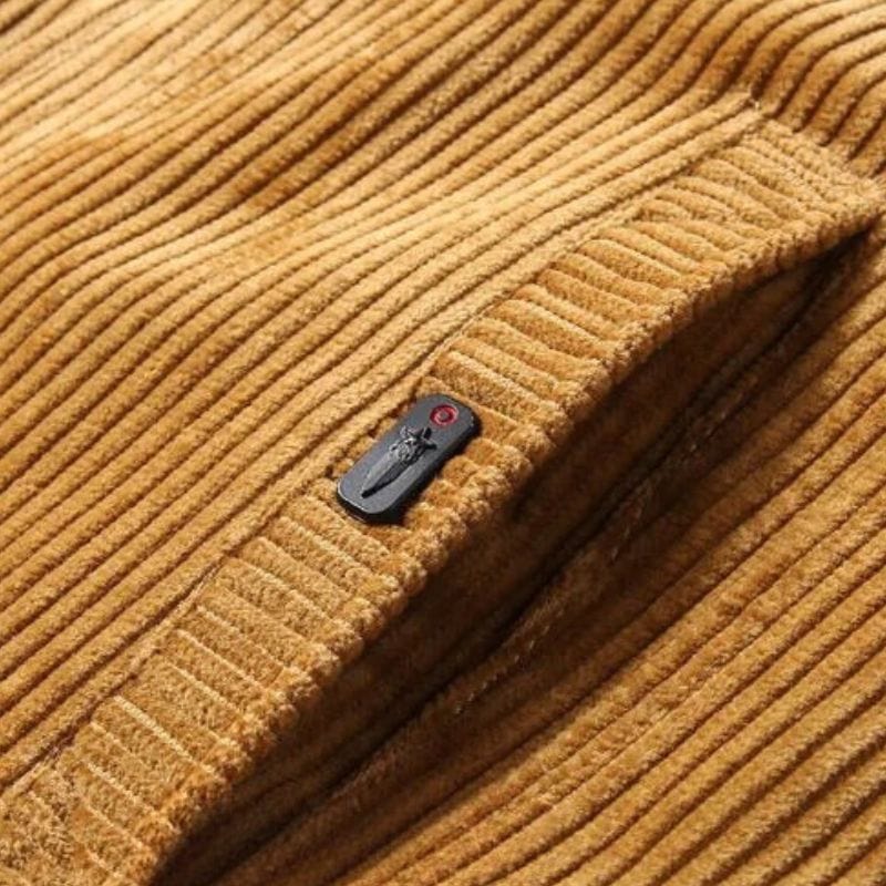 Veste-Homme-Velours-Marron