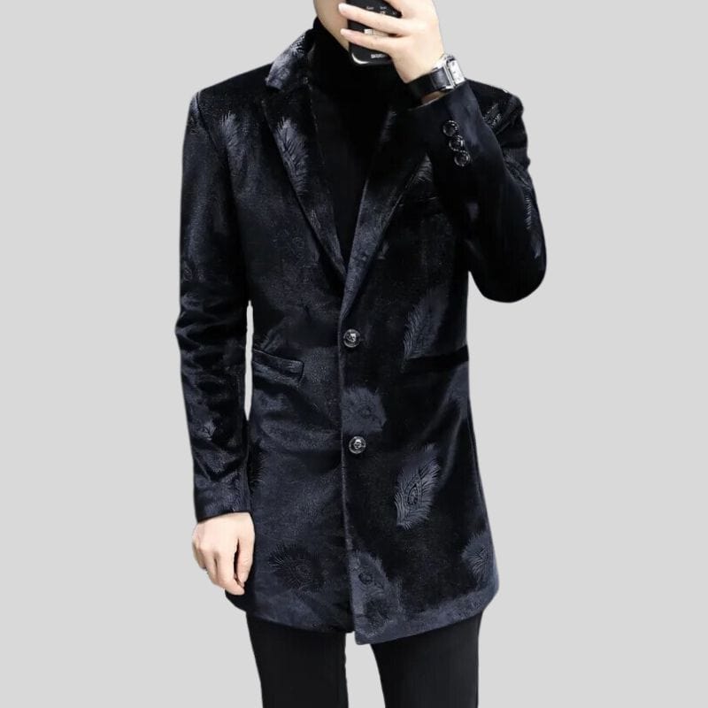 Veste-Homme-Velours-Noir