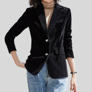 Veste-Noir-Velour-Femme