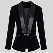 Veste-Tailleur-Velours-Femme