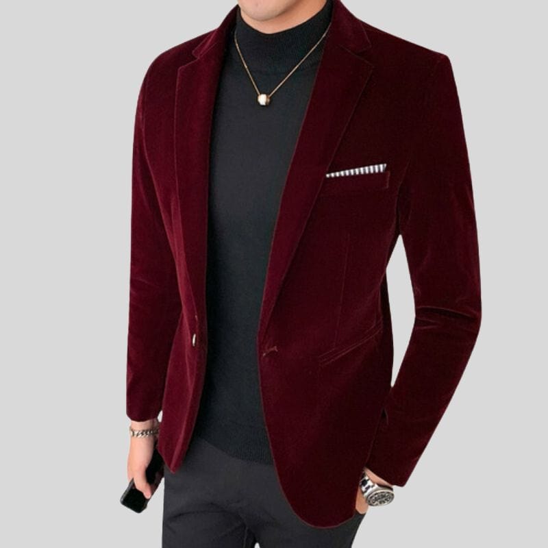 Veste-Velour-Bordeaux-Homme