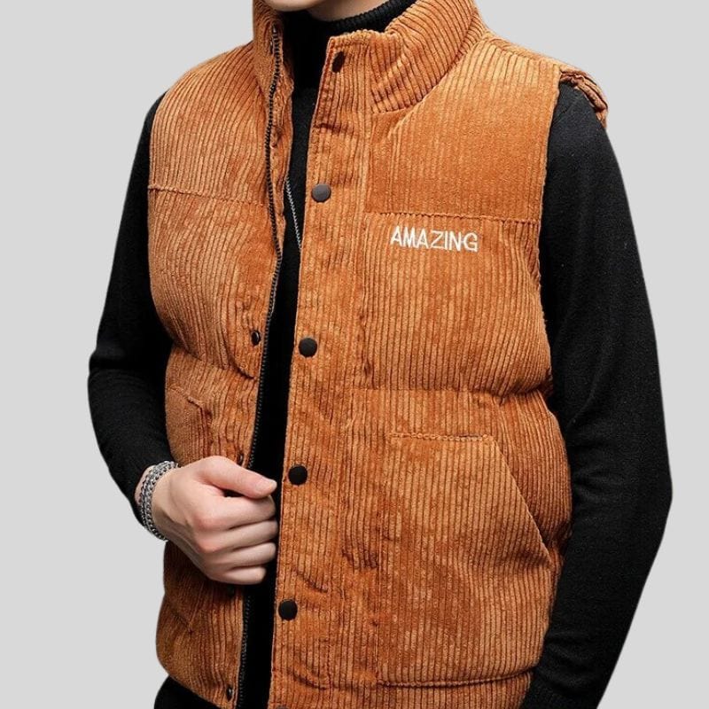 Veste-Velour-Camel-Homme