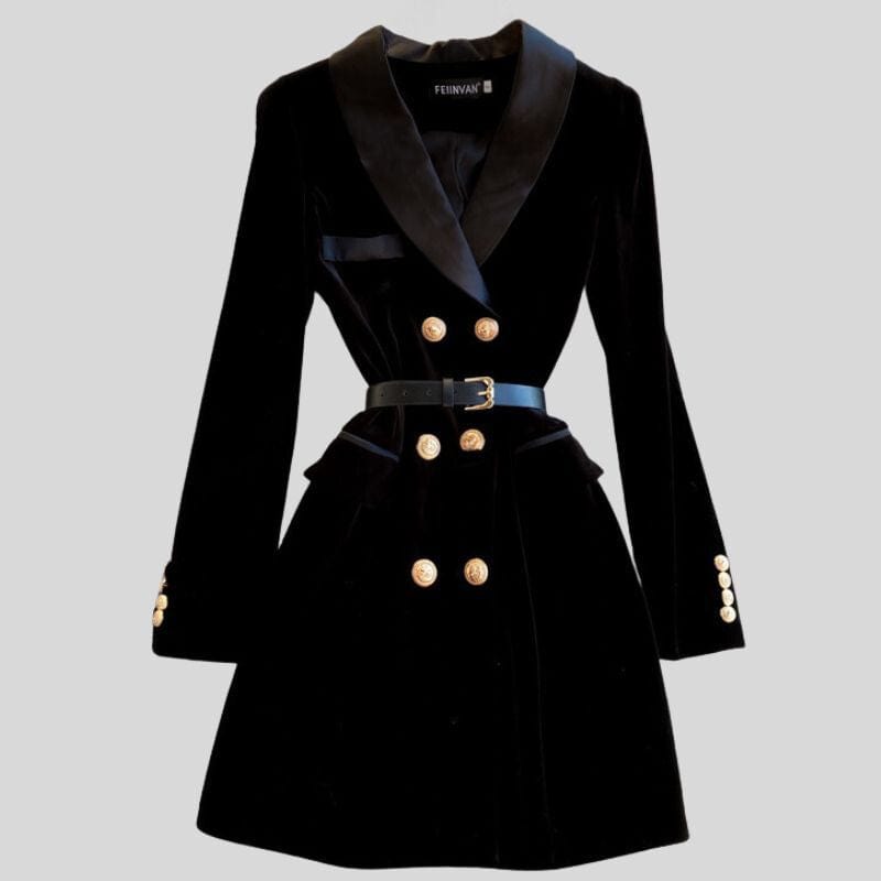 Veste-Velour-Femme-Noir