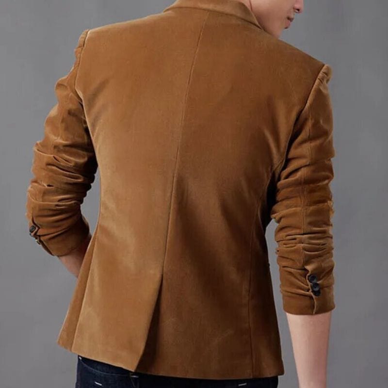 Veste-Velour-Marron-Homme