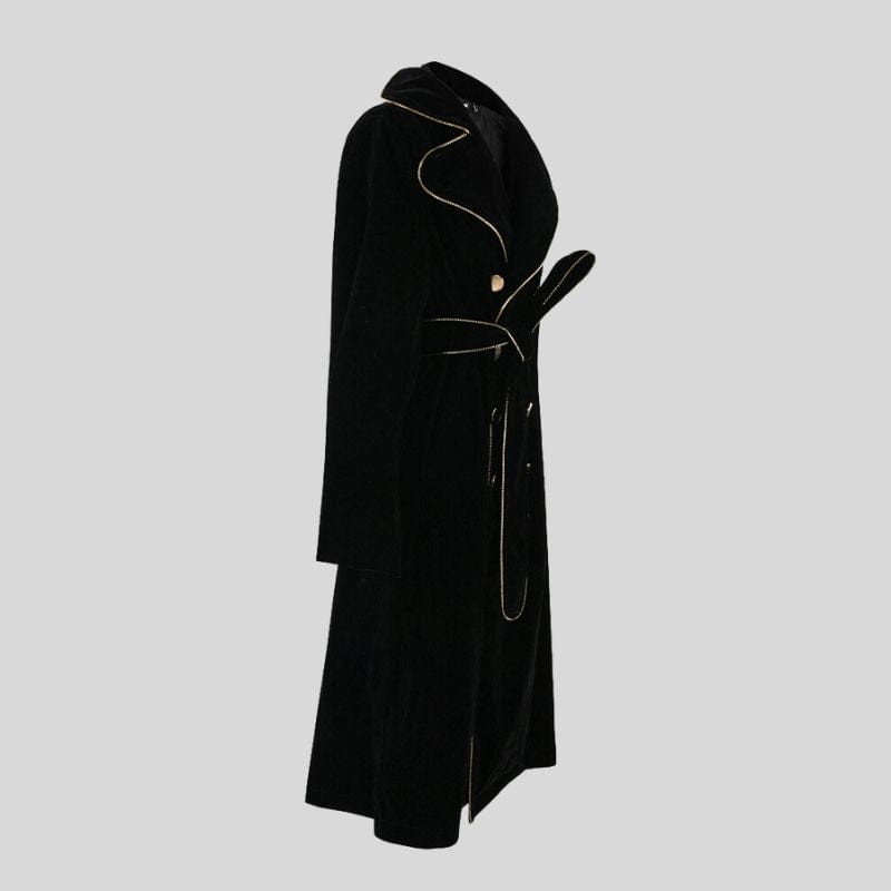 Veste-Velour-Noir-Femme