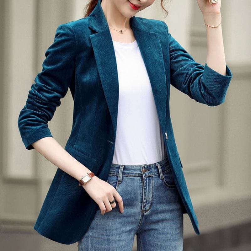 Veste-Velours-Bleu-Canard-Femme