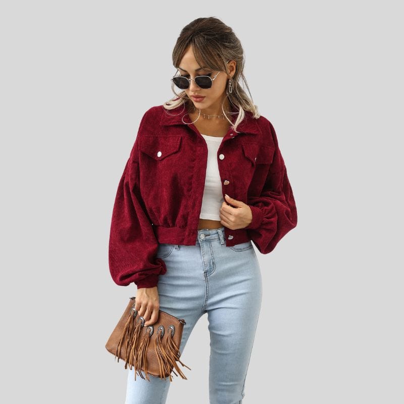 Veste courte bordeaux discount femme