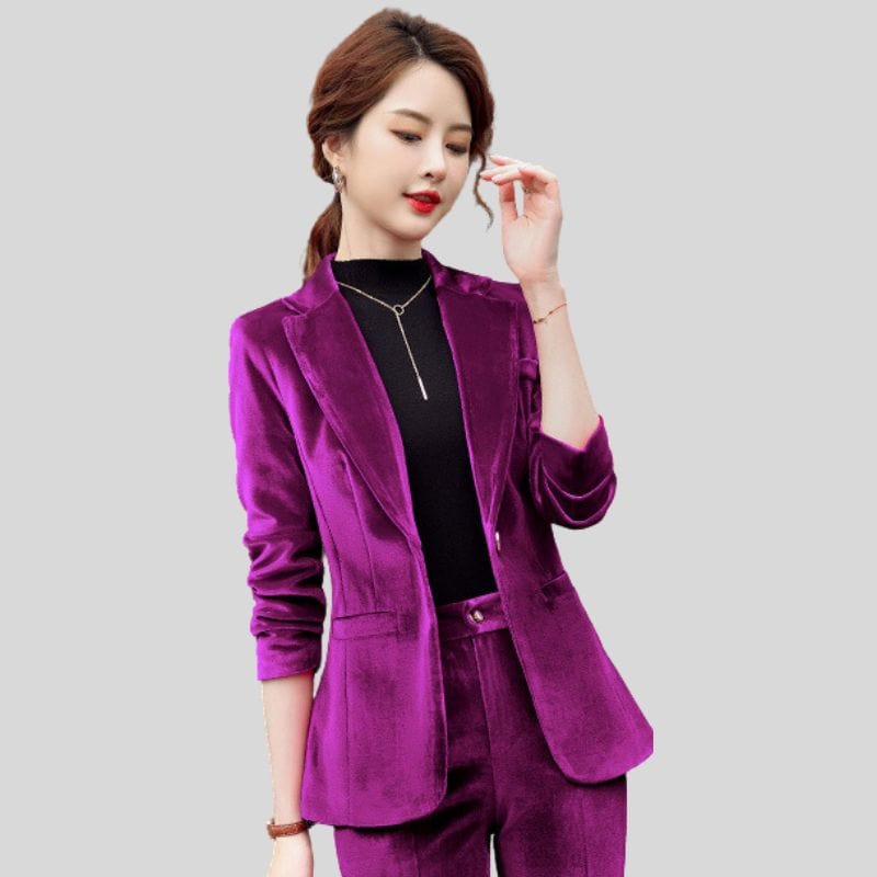 Veste-Velours-Cintrée-Femme