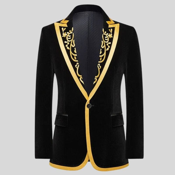 Veste Costume En Velours Pour Homme - Coupe Ajustée, Léger, Idéal Noël, Soirée, Cocktail, Bal De Fin D'année
