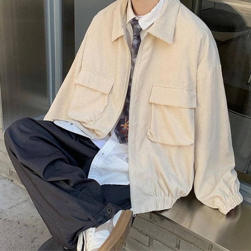 Veste-Velours-Cotelé-Homme-Beige