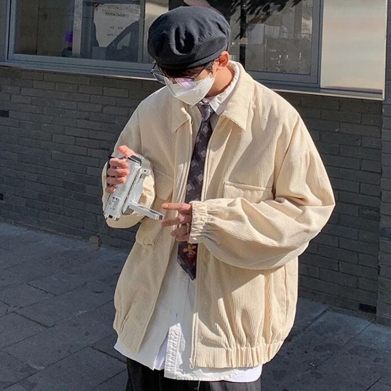 Veste-Velours-Cotelé-Homme-Beige