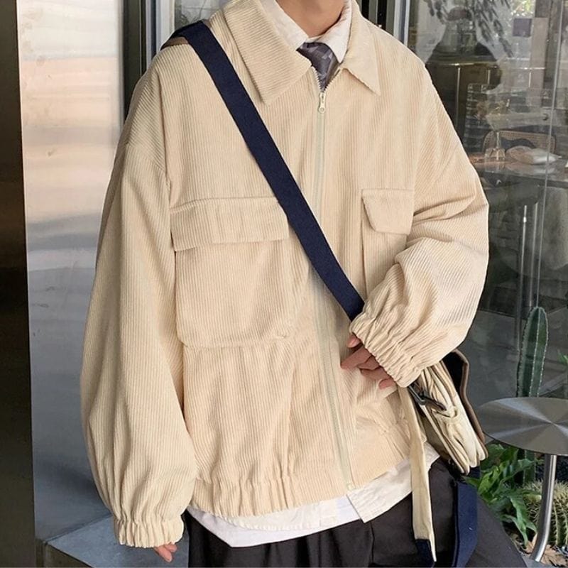 Veste-Velours-Cotelé-Homme-Beige