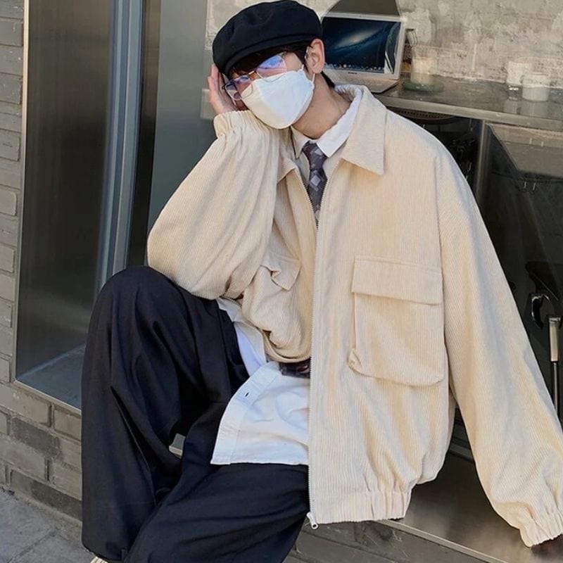 Veste-Velours-Cotelé-Homme-Beige