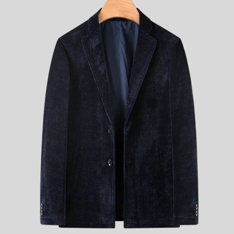 Veste-Velours-Cotelé-Homme-Bleu-Marine