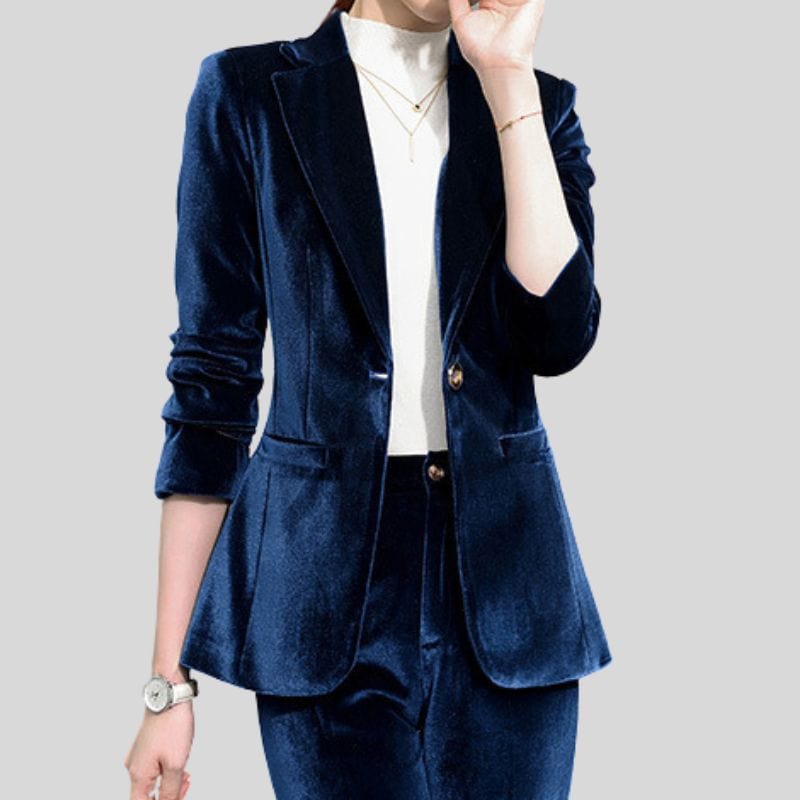 Veste-Velours-Femme-Bleu-Nuit