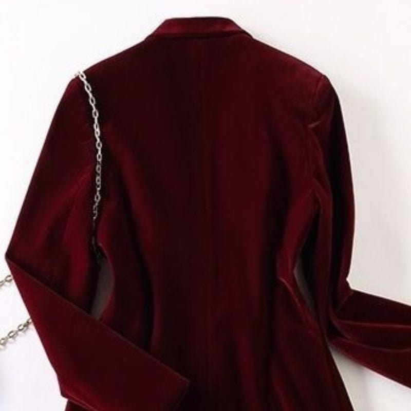 Veste-Velours-Femme-Bordeaux
