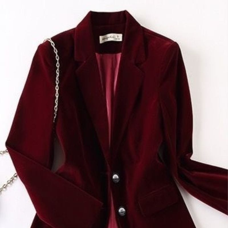 Veste-Velours-Femme-Bordeaux