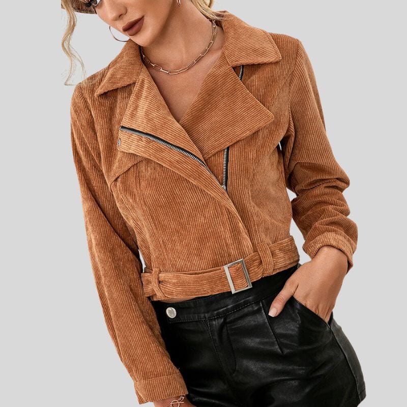 Veste velours cotelé femme camel sale