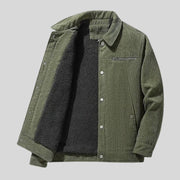 Veste-Velours-Homme-Vert