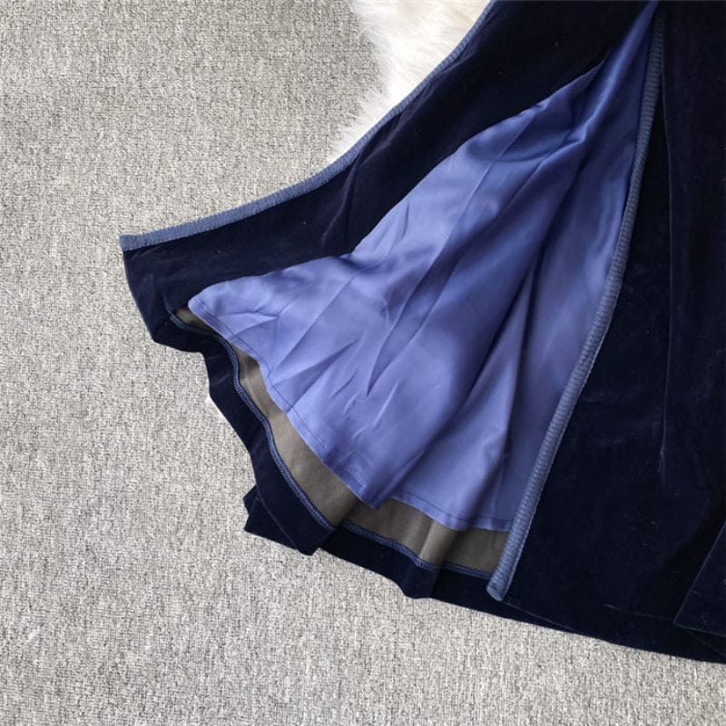 Veste-Velours-Marine-Femme