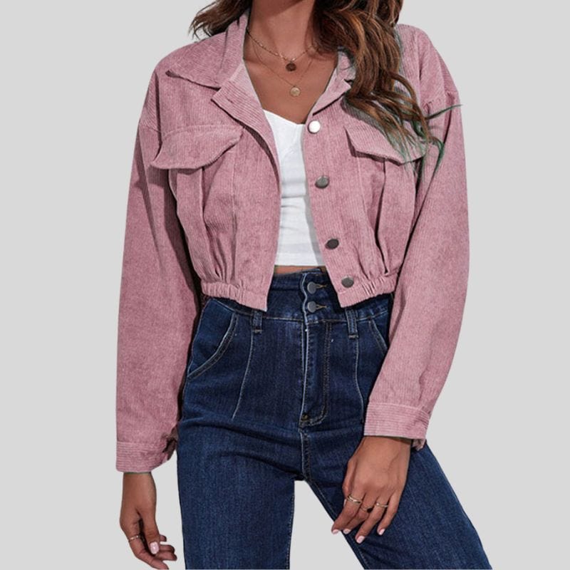 Veste-Velours-Rose-Femme