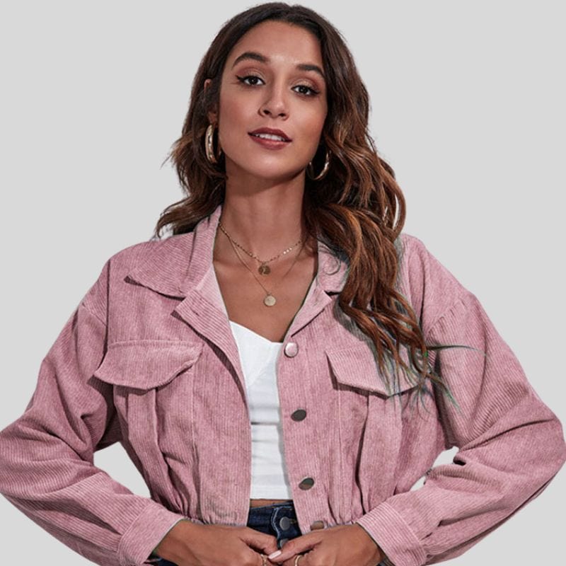 Veste-Velours-Rose-Femme