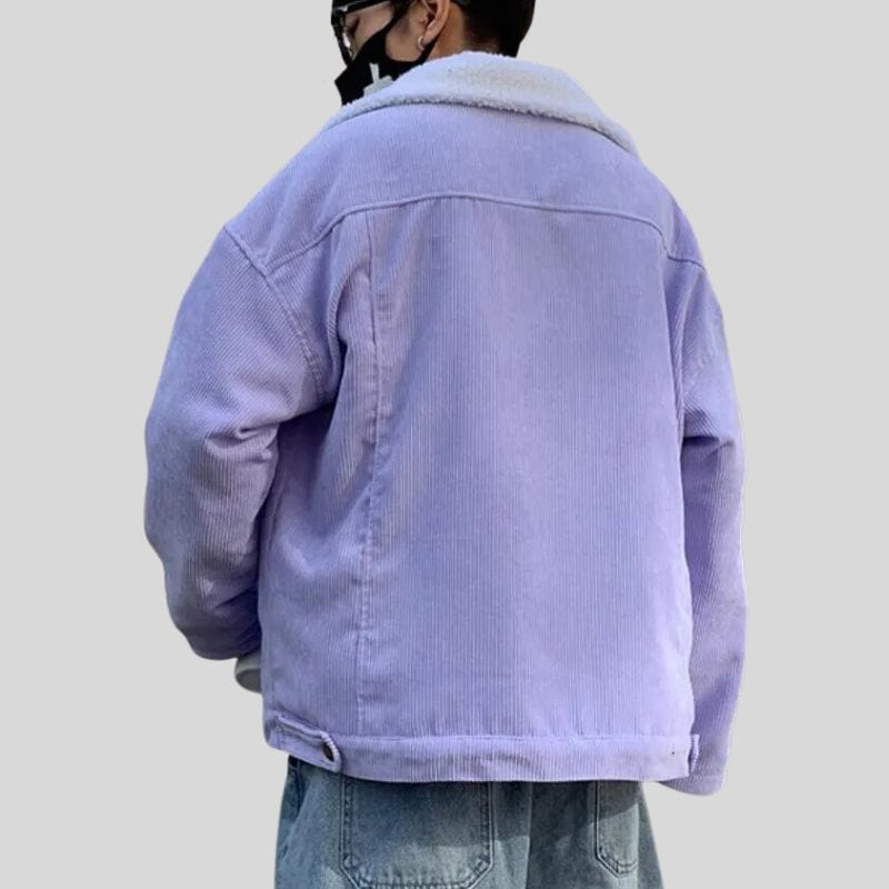Veste-Velours-Violet-Homme
