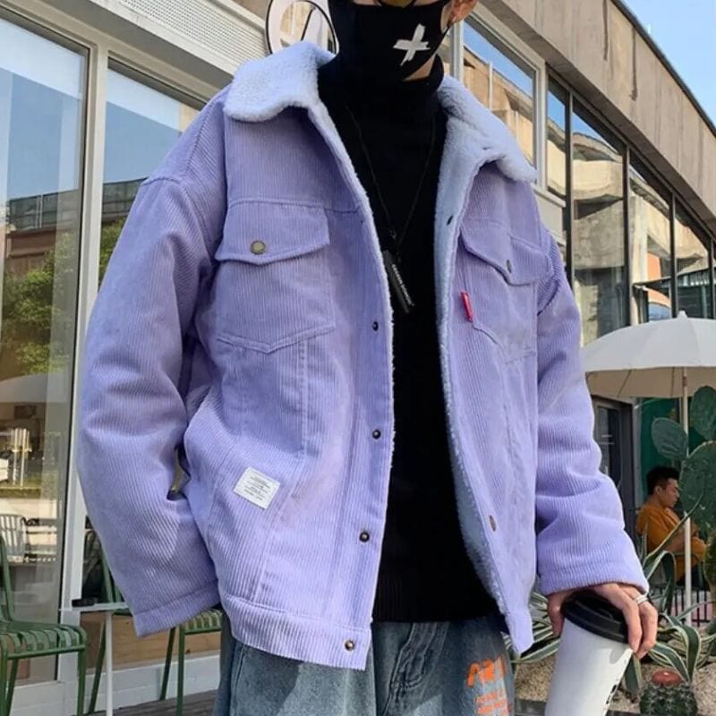 Veste-Velours-Violet-Homme