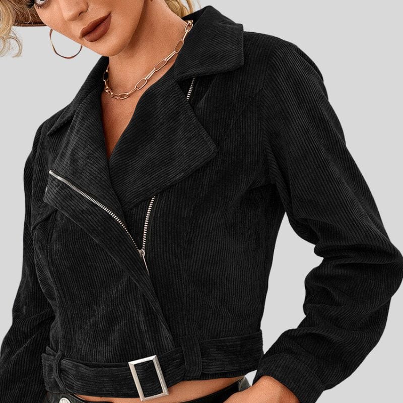 Veste-en-Velour-Femme-Noir