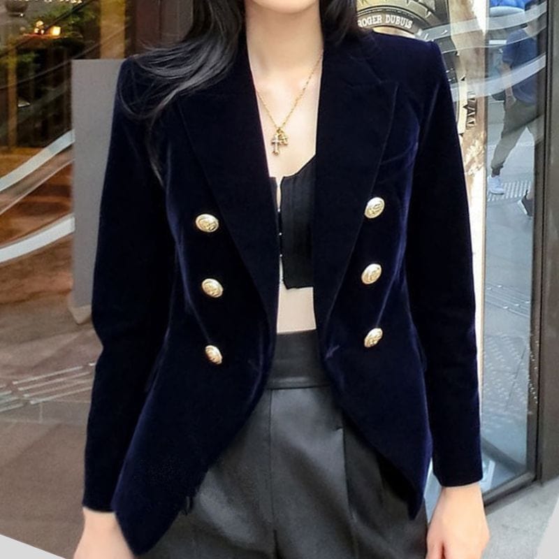 Veste-en-Velours-Bleu-Marine-Femme