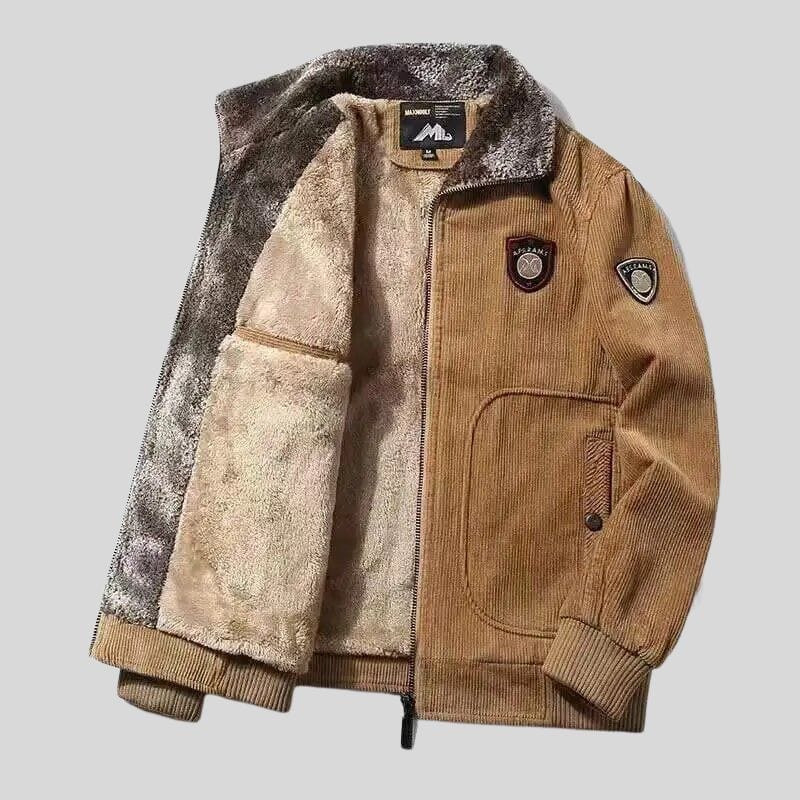 Veste-en-Velours-Col-Fourrure