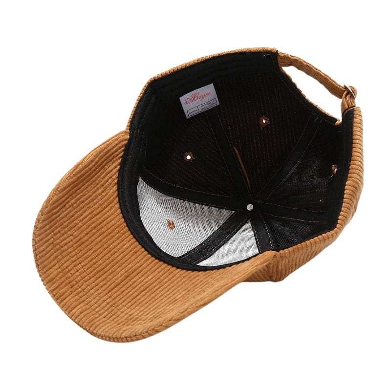 Casquette-Velours-Marron