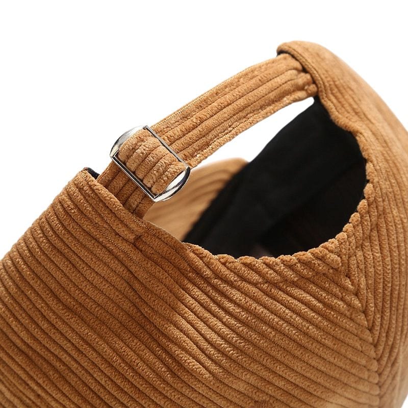 Casquette-Velours-Marron