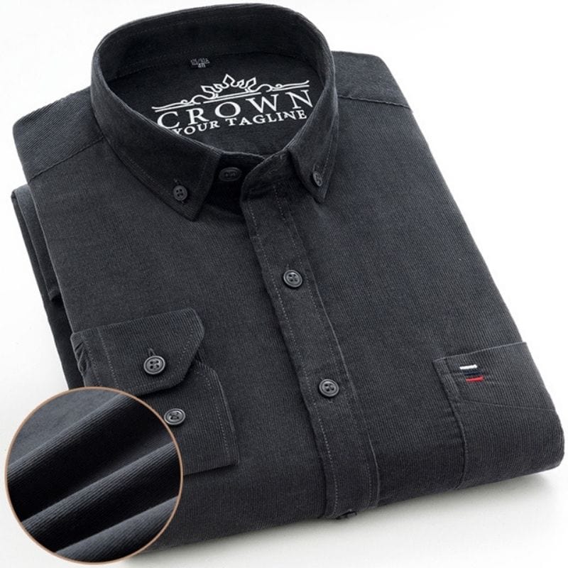 Chemise-Homme-Velours-Cotelé