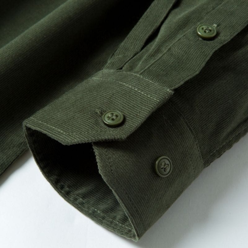 Chemise-Velours-Vert-Homme