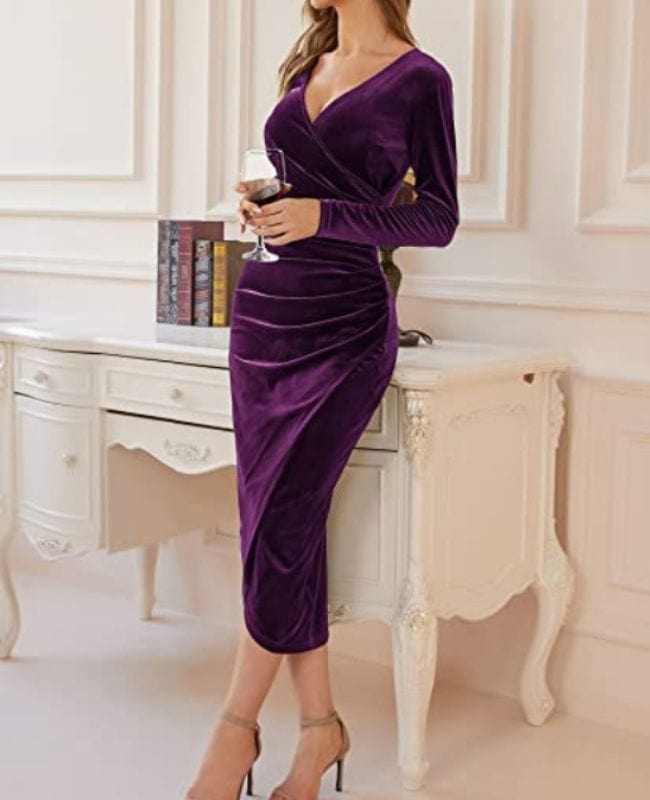 Robe-Velours-Violette